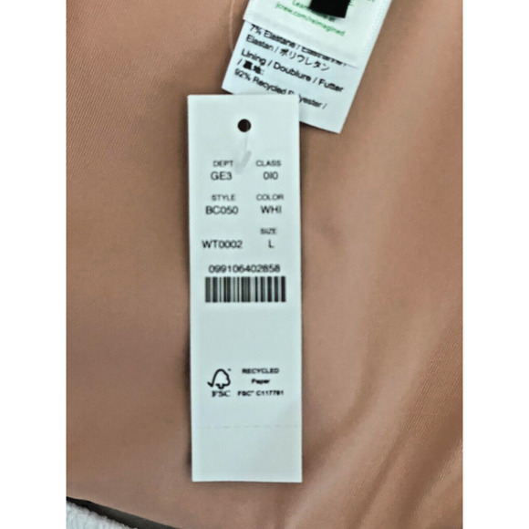 J. Crew Women's Textured Curved-Waist Cheeky Bikini Bottom White Size Large NWT - Picture 12 of 16